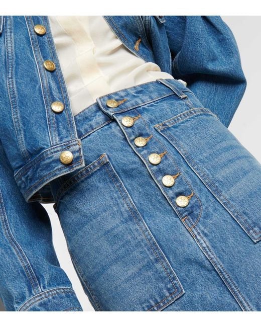 Ulla Johnson Blue Bea Denim Skirt