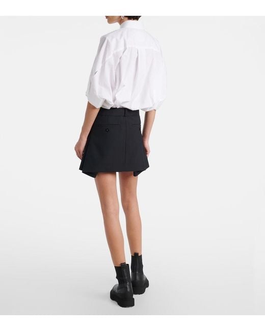 Sacai White Poplin Minidress