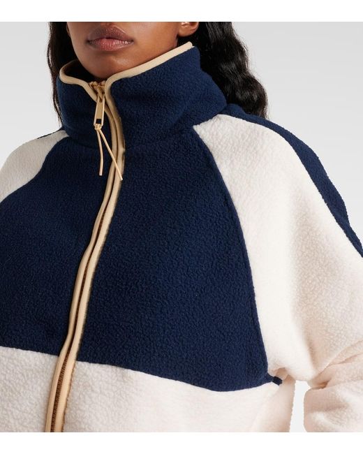 The Upside Blue Harlow Colorblocked Fleece Jacket