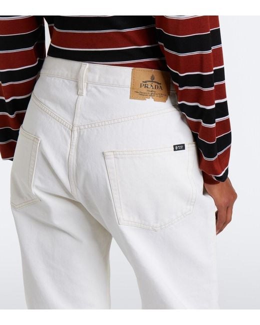 Jeans Rectos Prada de color White