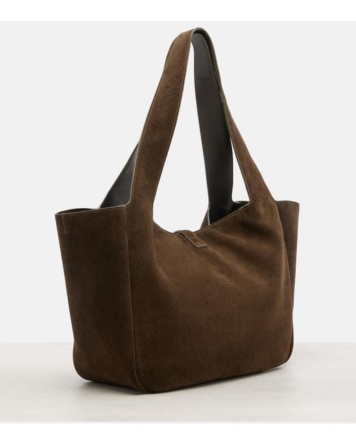 Saint Laurent Brown Le 5 A 7 Bea Suede Tote Bag