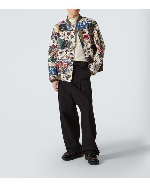 Sacai Multicolor Printed Cotton Bomber Jacket for men