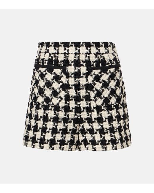 Valentino Black Mossi Tweed Shorts