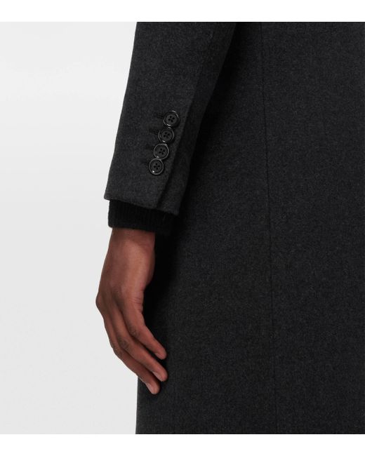 Dolce & Gabbana Black Wool-blend Overcoat for men