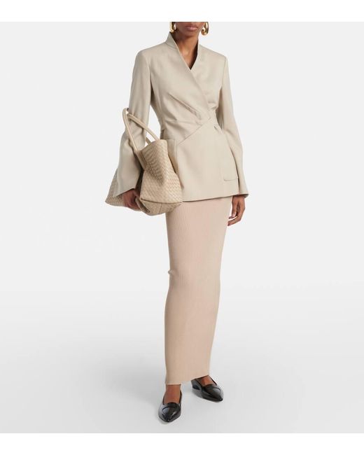 Max Mara White Aprile1234 High-Rise Crepe Maxi Skirt