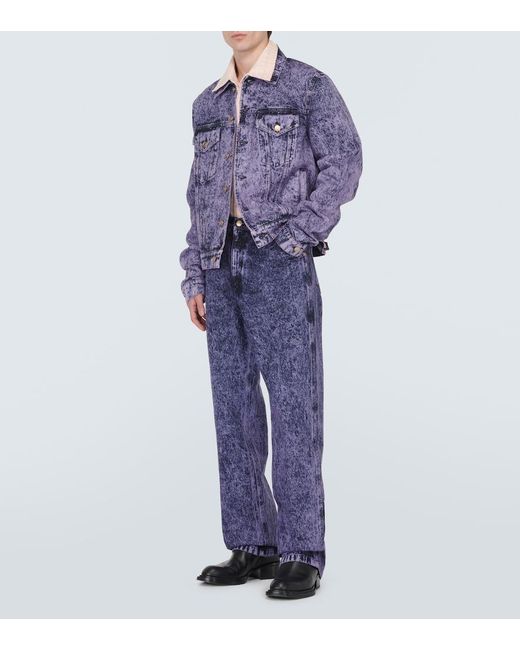 Marni Blue Low-Rise Straight Jeans for men