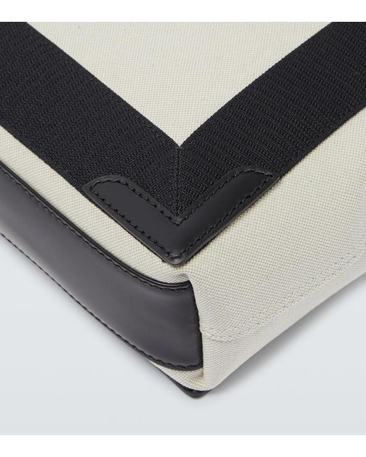 Balenciaga Black Cabas Leather-trimmed Canvas Tote Bag for men