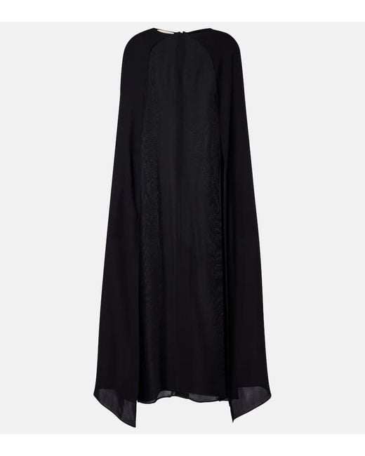 Vestido Midi De Georgette Plan C de color Black