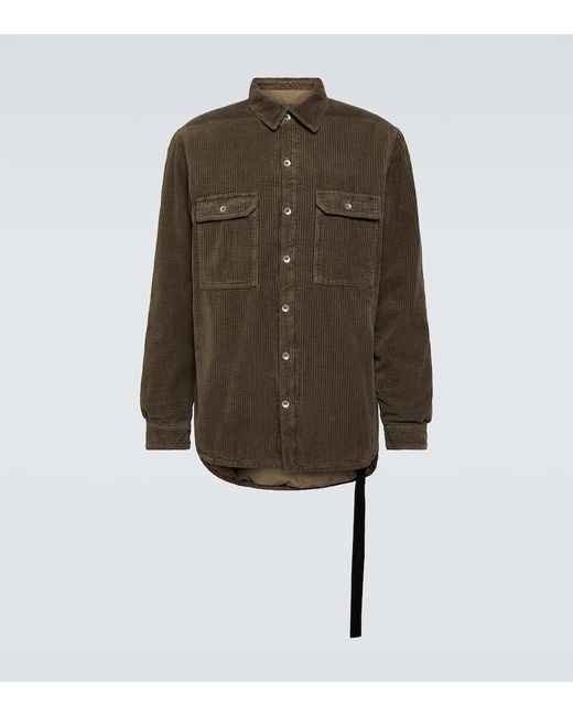 Rick Owens Brown Cotton Corduroy Jacket for men