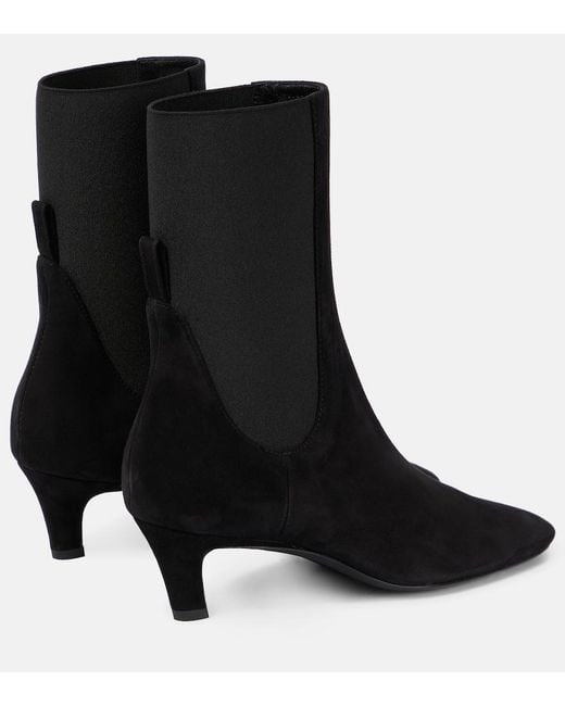 Totême Black 50 Suede Ankle Boots