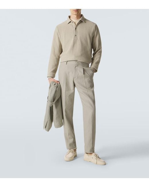 Lardini Natural Cotton Polo Sweater for men