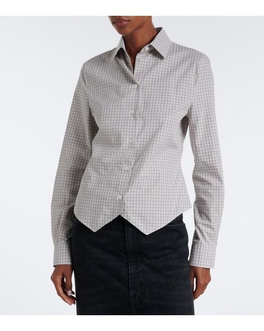Maison Margiela Gray Checked Cotton Shirt