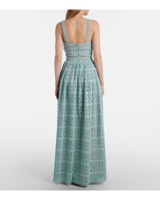 Elie Saab Blue Macrame Gown