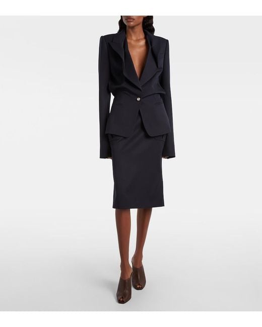 McQueen Blue Wool Blazer