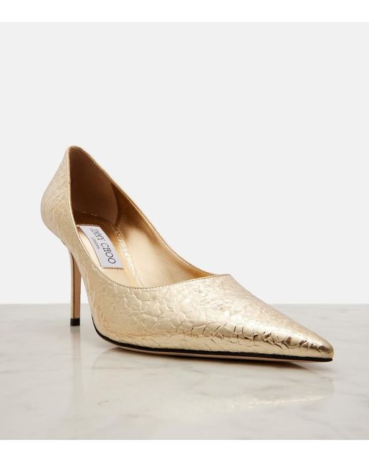 Jimmy Choo Love 85 Metallic-Effect Pumps