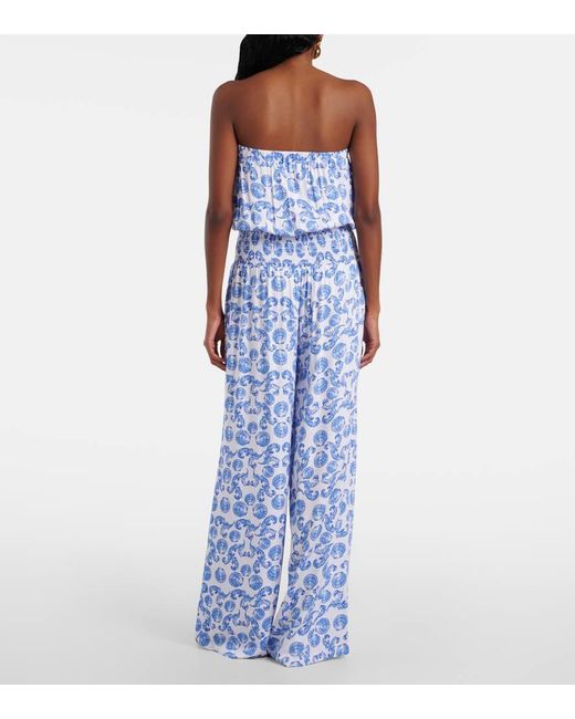 Combi-Pantalon Naomi En Coton Melissa Odabash en coloris Blue