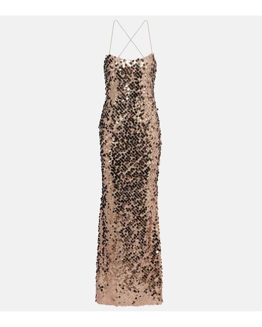 The Sei Natural Sequined Gown