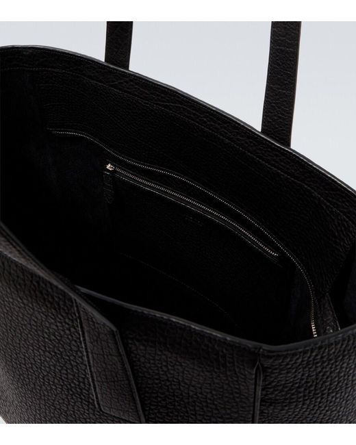 The Row Black Hector Leather Tote Bag for men