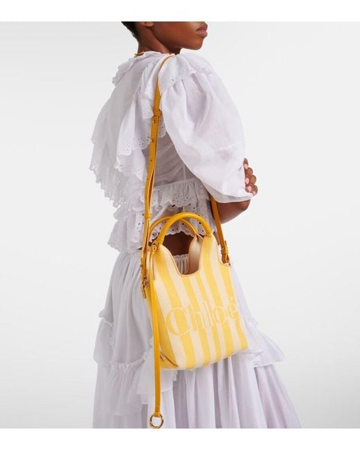 Borsa Stripy Mini di Chloé in Yellow