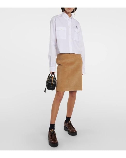 Miu Miu Brown Leather Platform Brogues