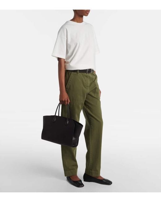 The Row Black Marlo 12 Leather Tote Bag