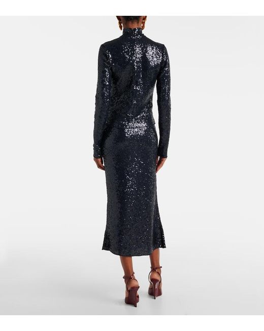 Polo Ralph Lauren Blue Sequined Turtleneck Top