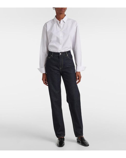 Totême Blue Low-Rise Straight Jeans
