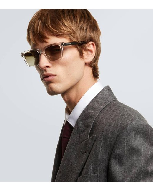 Saint Laurent Eckige Sonnenbrille Sl 790/F in White für Herren