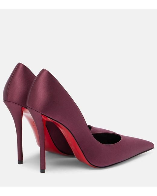 Christian Louboutin Purple Pumps Miss Z 100 Aus Satin
