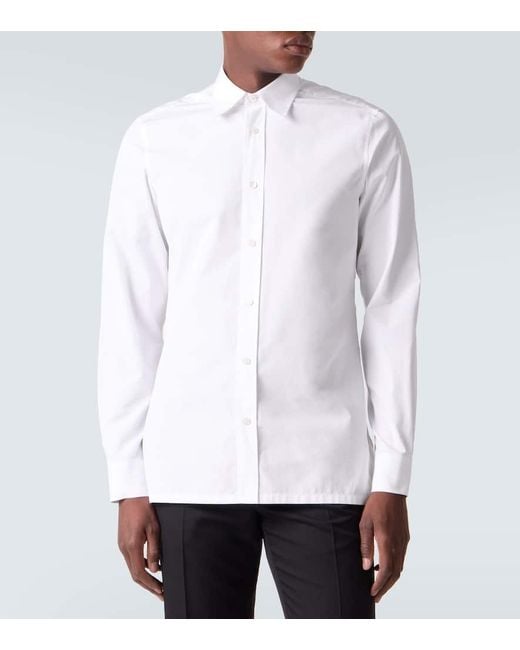 Givenchy White Cotton Poplin Shirt for men