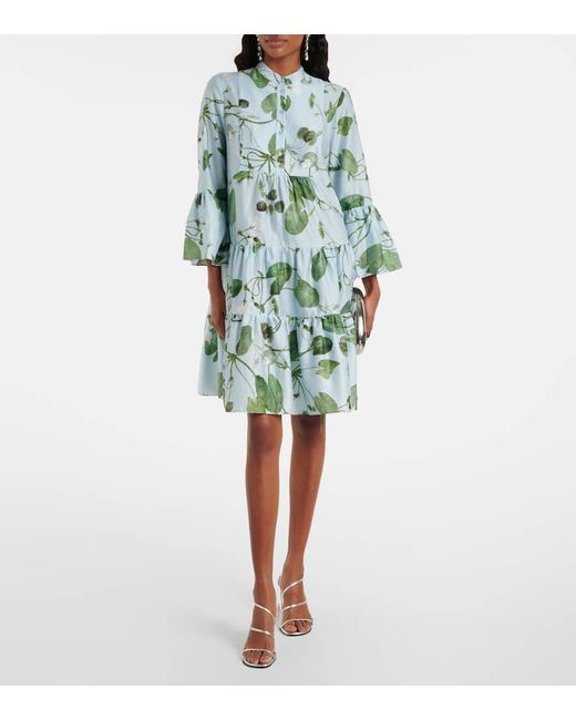 【Erdem】フローラルコットンポプリンミニドレス Erdem】フローラルコットンポプリンミニドレス (ERDEM
