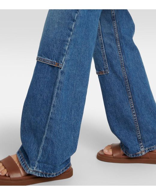 Ulla Johnson Blue Stevie Wide-Leg Denim Jumpsuit
