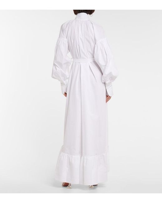 Patou White Belted Maxi Dress