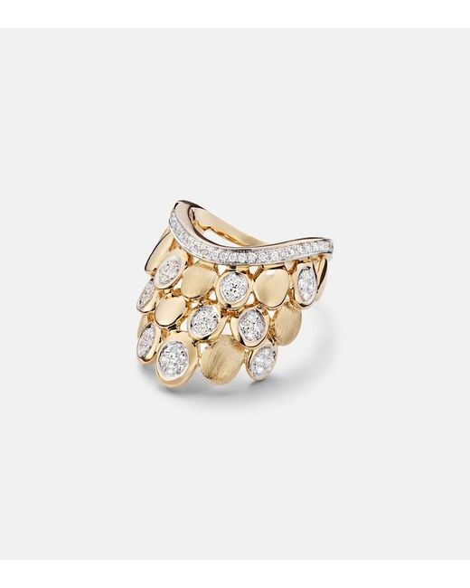 Rainbow K White Blossom 14Kt Pinky Ring With Diamonds