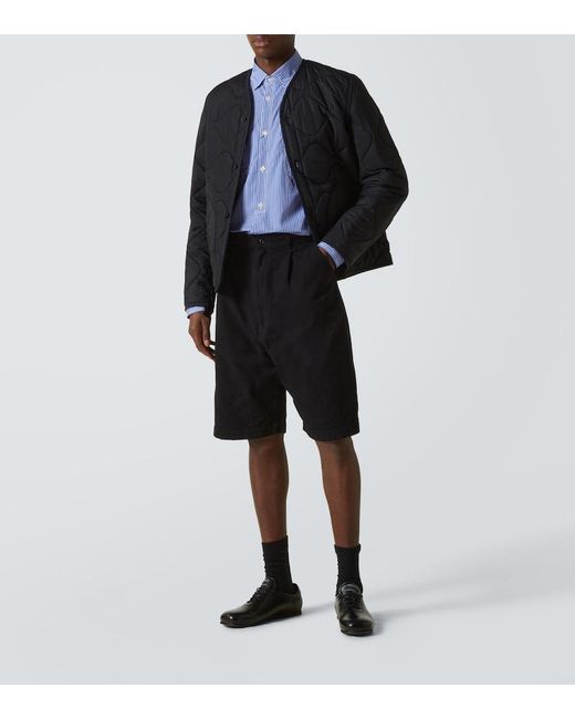 Junya Watanabe Black Pleated High-Rise Shorts for men