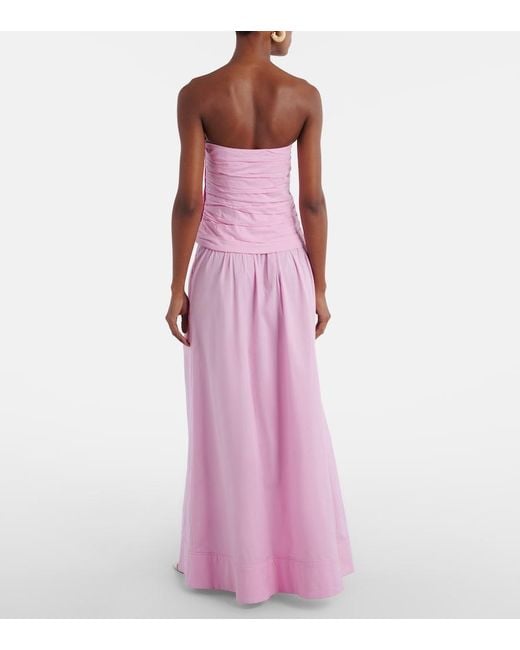 Adriana Degreas Pink Opulence Draped Cotton Corset