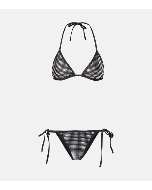 Hunza G White Monica Lava Studded Bikini