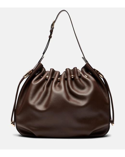 Zimmermann Brown Halcyon Large Leather Bucket Bag