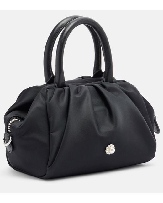 Simone Rocha Black Mini Embellished Top-Handle Bag