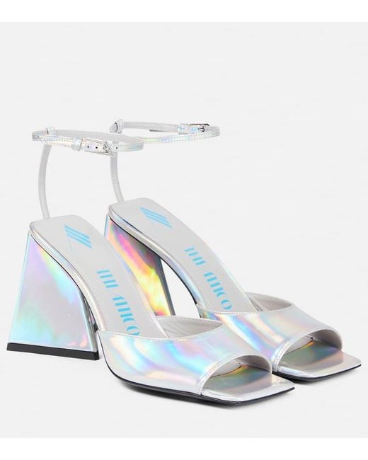 The Attico White Piper Sandals