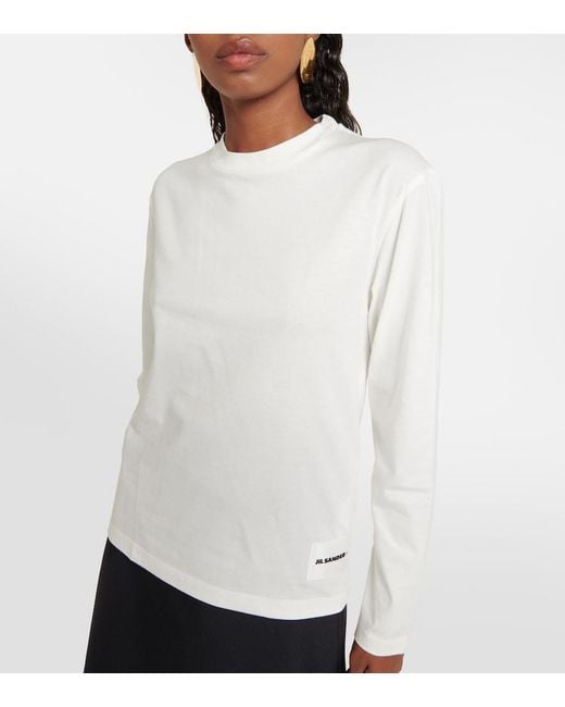 Jil Sander Blue Set Of 3 Cotton Jersey Sweatshirts