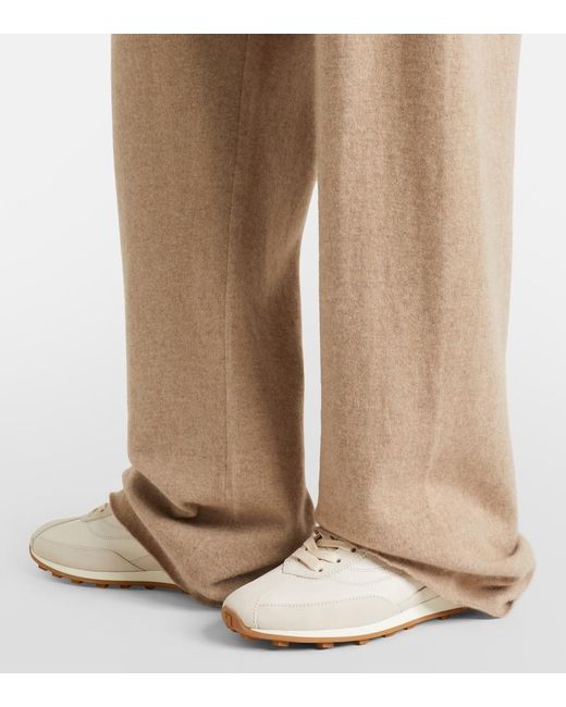 Hogan White Athletic Suede And Leather Sneakers
