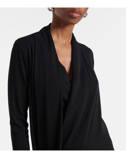 Totême  Black Scarf-Detail Jersey Maxi Dress