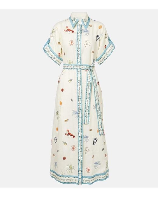 Abito Chemisier Sandy di ALÉMAIS in White