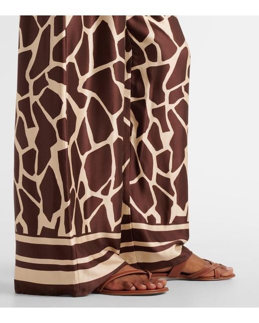 Faithfull The Brand Multicolor Jensen Animal-Print Satin Wide-Leg Pants