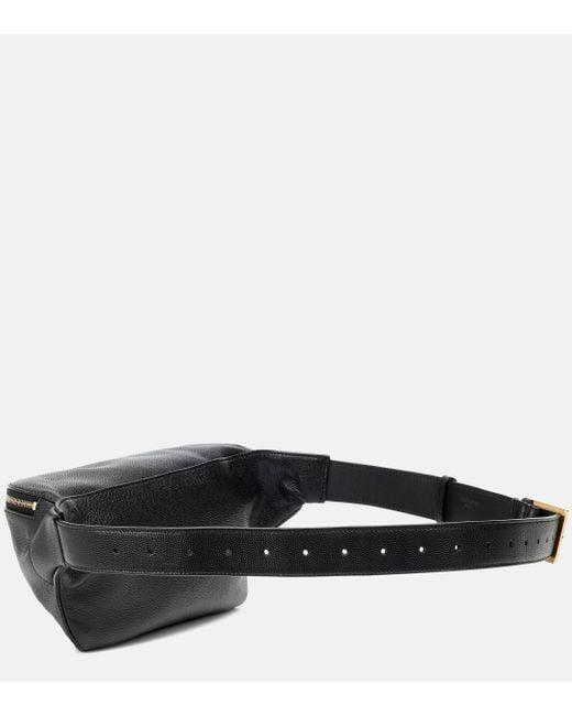 Saint Laurent Black Classic Monogram Leather Belt Bag