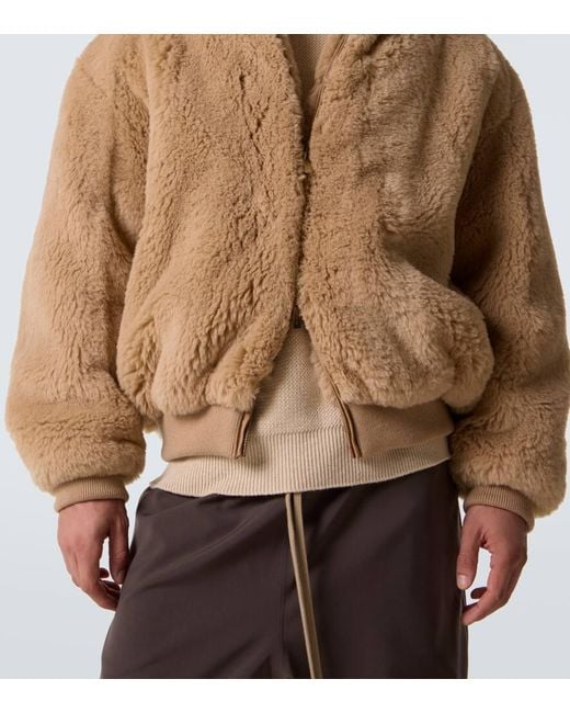 Fear Of God Natural Alpaca And Cotton Teddy Bomber Jacket for men