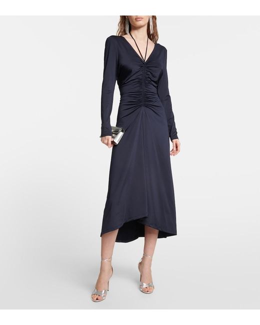 Veronica Beard Blue Gilbert Jersey Midi Dress