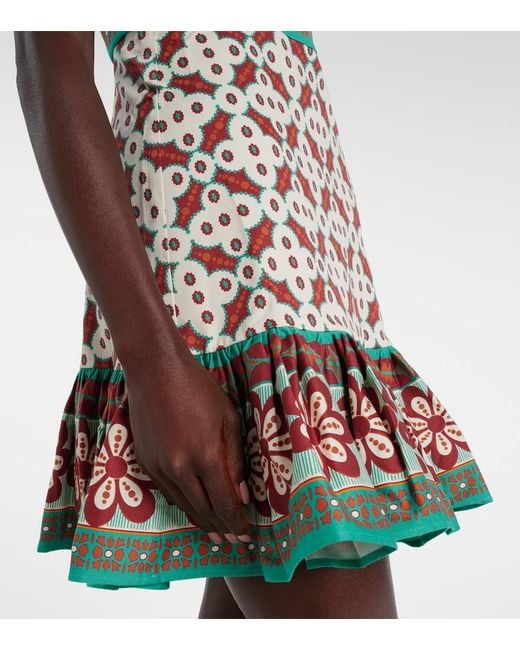 LaDoubleJ Red Mini Gingerbread Printed Minidress