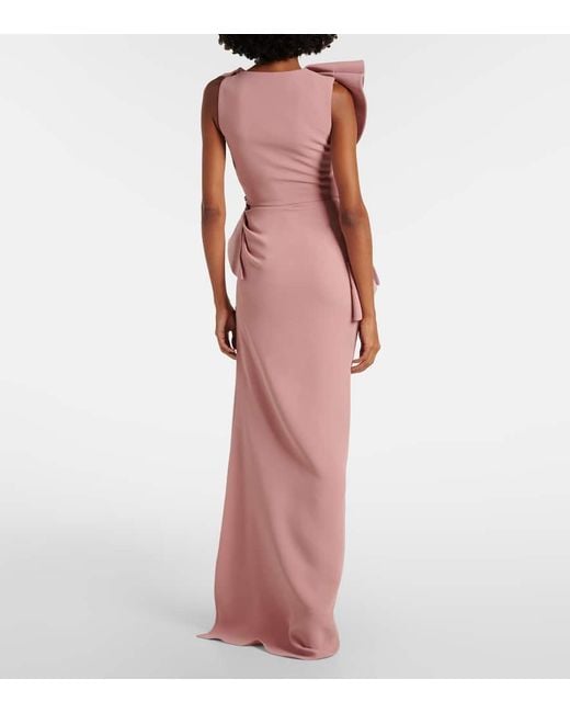 Abito Lungo Fateful Con Volant di Maticevski in Pink
